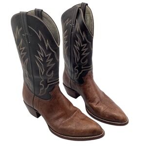 Men's Vintage Brown Leather Cowboy Western Boots